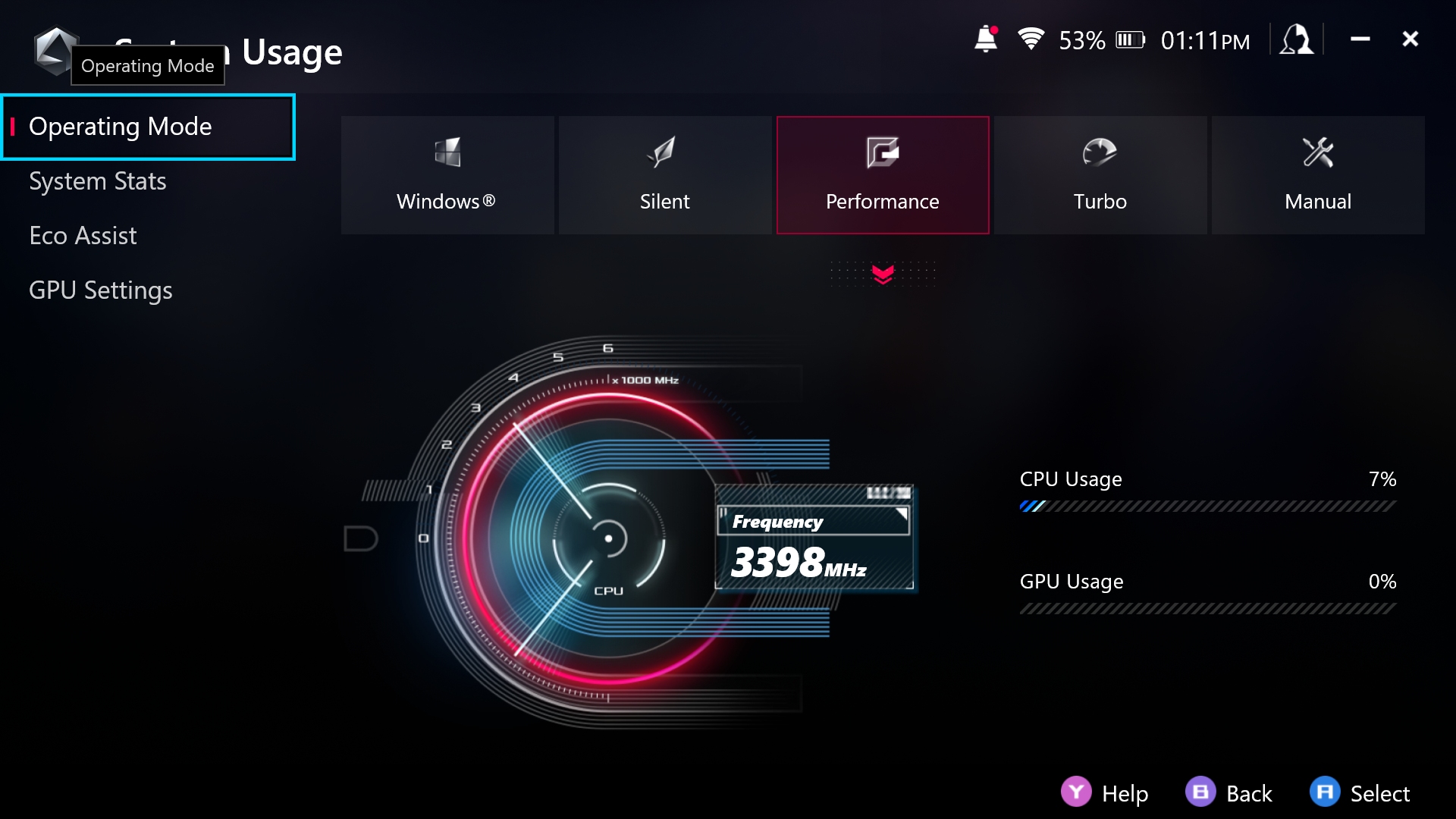 Screenshot on the ASUS ROG Ally.