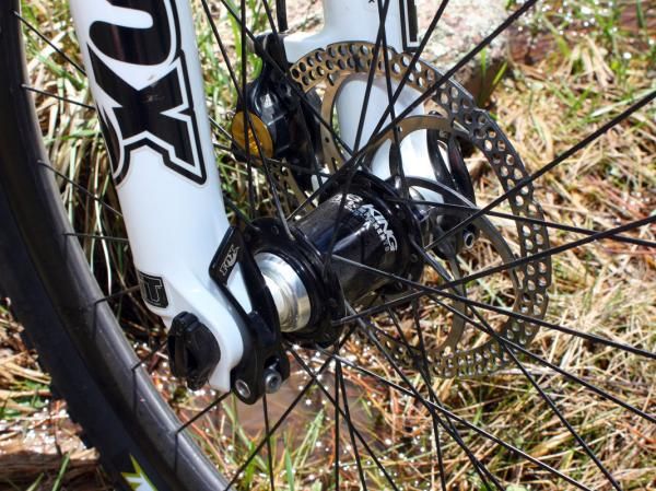 Our test bike came with a special wheel upgrade that included Chris King hubs and Edge Composites carbon rims