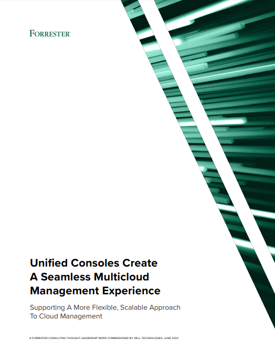 Whitepaper cover with title and logo and triangular shaped graphic top right of green digital data lines