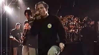 Slipknot in 2000, unmasked