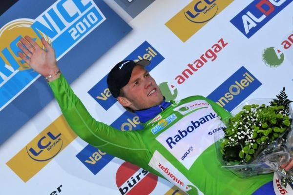 Green machine: Boom collected another green jersey after today's stage