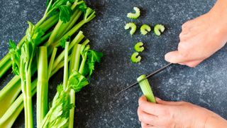 Slicing celery