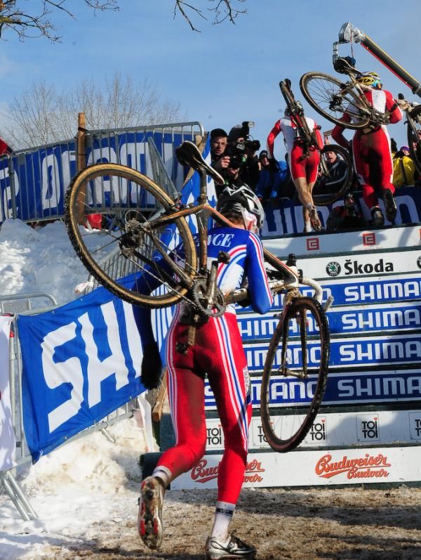 Arnaud Jouffroy (FRA) stayed in contact with the three Polish riders the whole race
