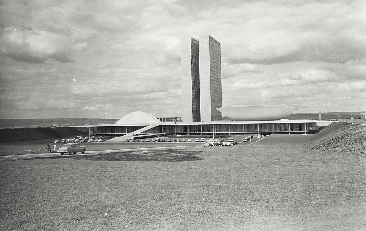 black and white image of brasilia from the archive