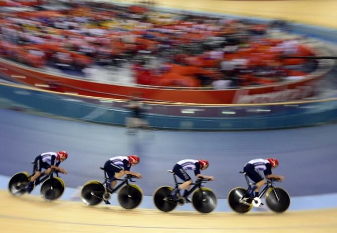 Great Britain's men's team pursuit squad was an unstoppable force as they set a new world record en route to gold.