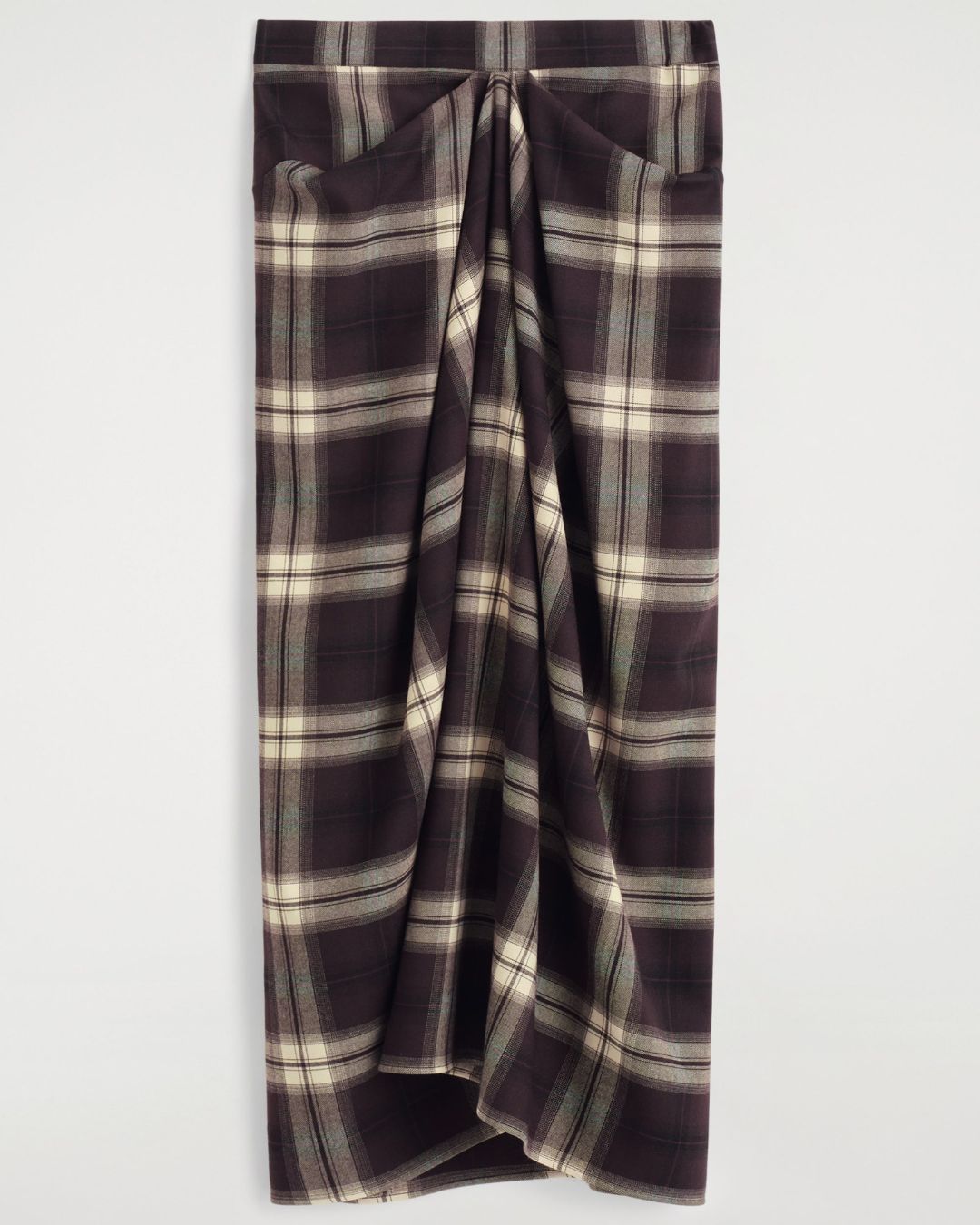 a cos checked midi skirt