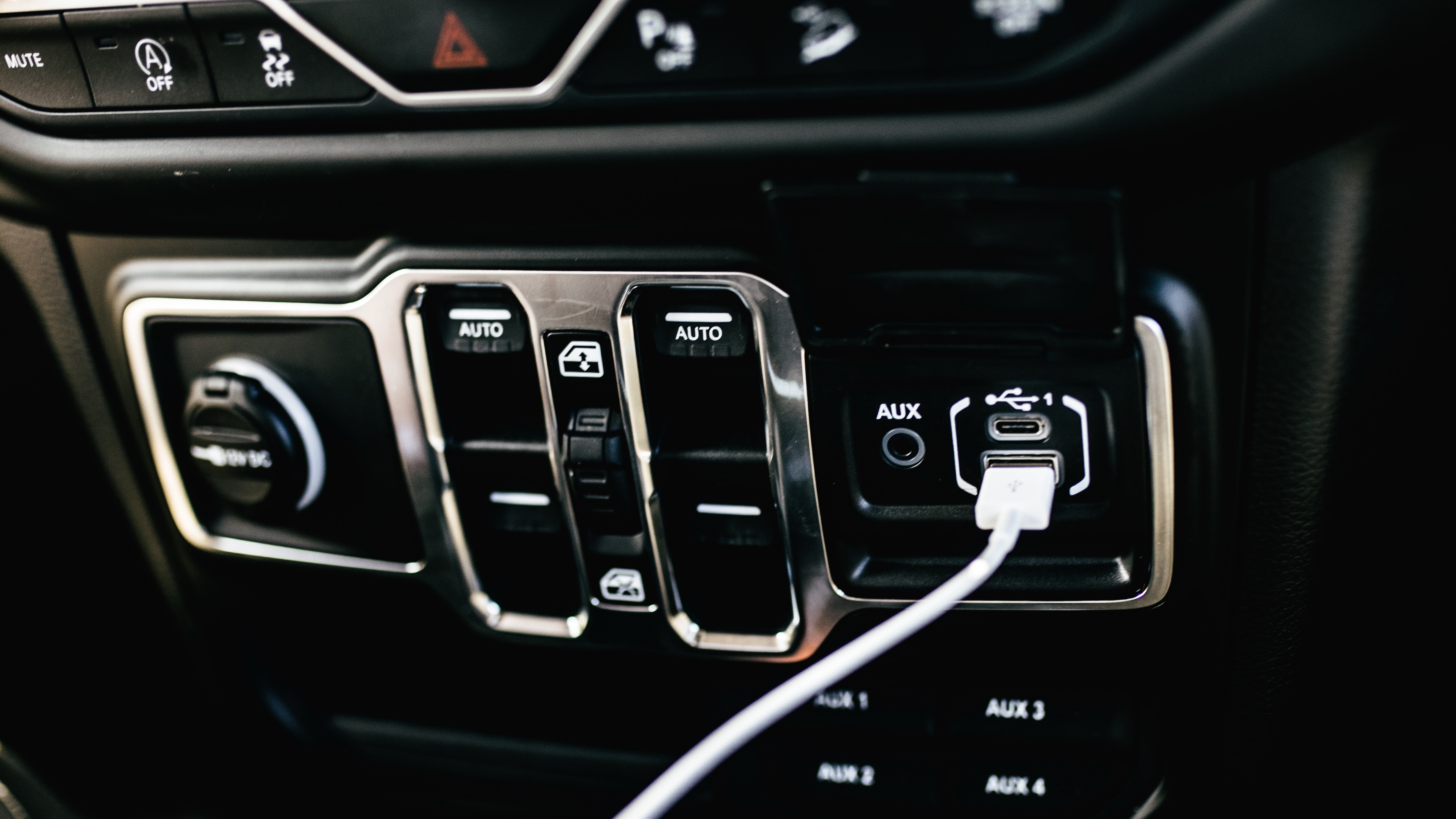 Mudslinging in a 2018 Jeep Wrangler, but the USB-C charge port impressed us the most