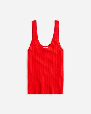 Featherweight Cashmere Ribbed Tank Top