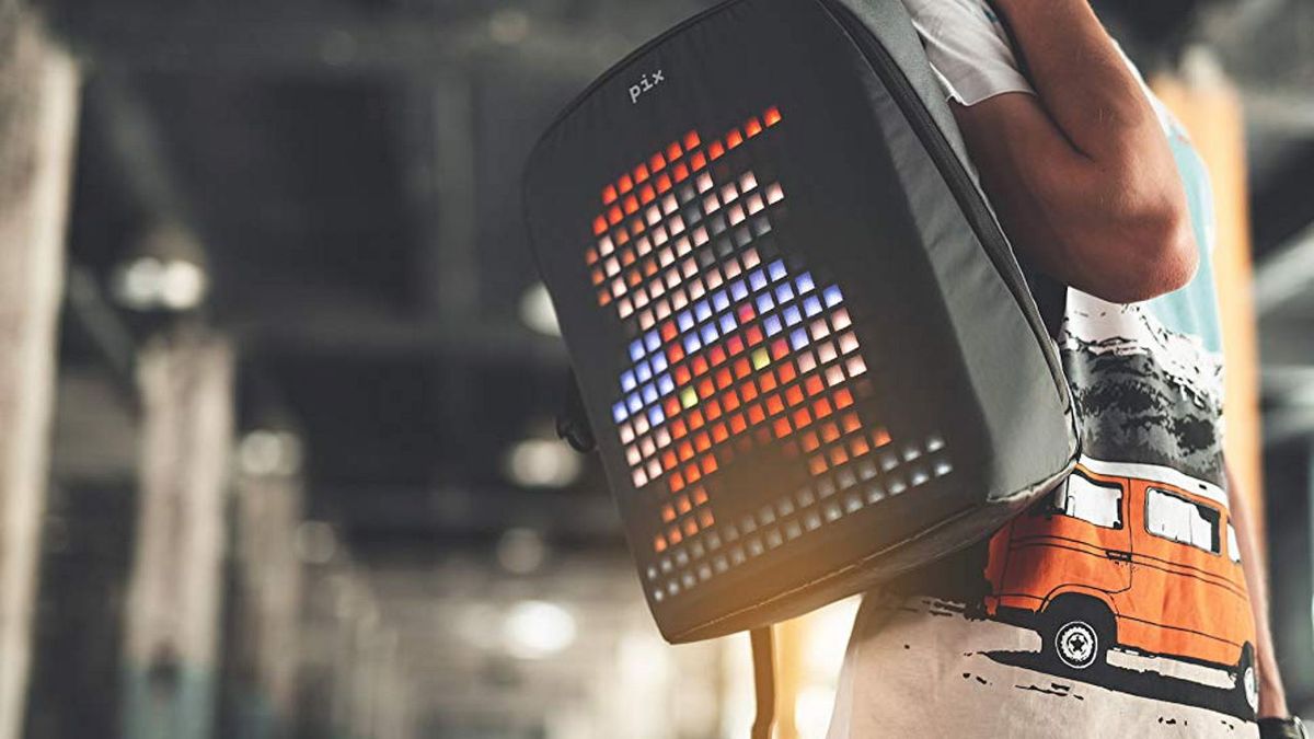 Wear your favorite 8-bit characters like Mario with this programmable LED backpack