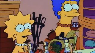 Marge Simpsons staring in the simpsons.