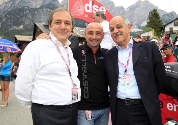 Mauro Vegni, Paolo Bettini and Renato Di Rocco