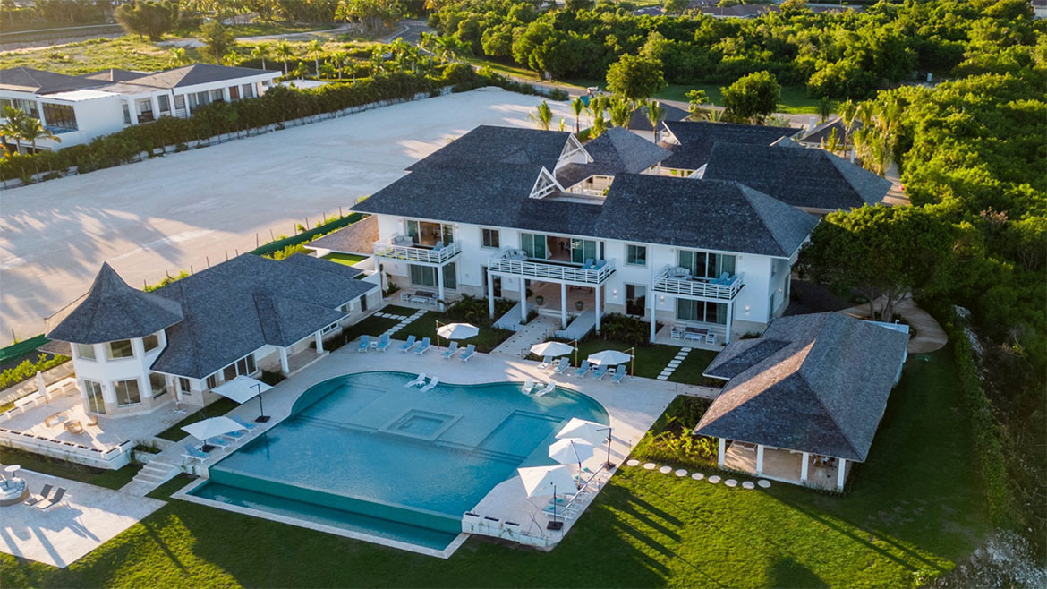 Aerial view of the Founder's Villa at Eden Roc Cap Cana