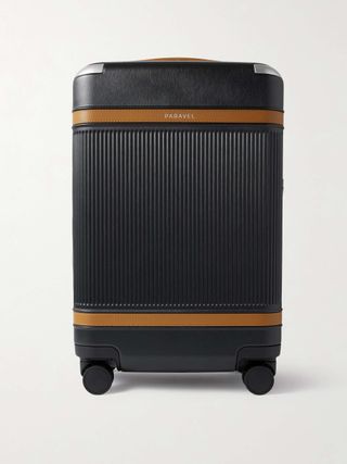 Aviator Vegan Leather-Trimmed Recycled-Hardshell Suitcase