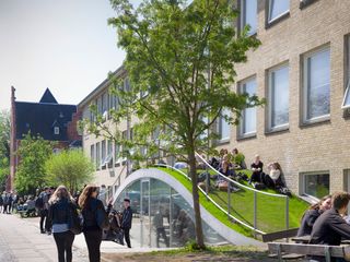 The high school, near Copenhagen, has been increasingly popular and an extension of existing learning spaces