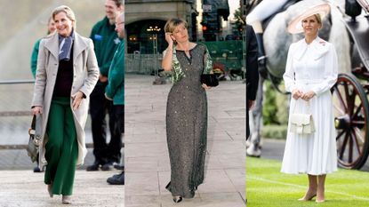 Sophie, Duchess of Edinburgh's best looks - a collage of some of her outfits over the years