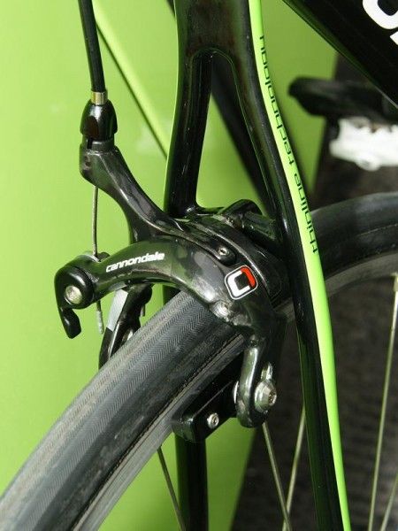 &hellip;but a Cannondale C1 rear caliper - perhaps for a little extra stopping power from the dual-pivot configuration?