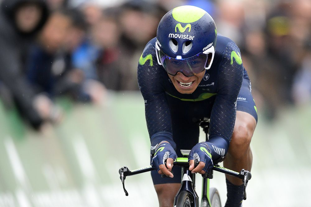 Nairo Quintana finished 18th in the Romandie prologue
