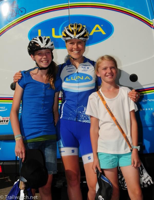Georgia Gould (Luna) with two of her adoring fans