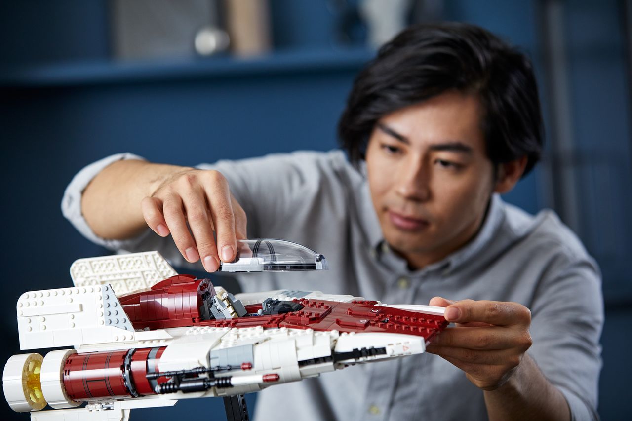 The Lego Star Wars UCS A-wing Starfighter, released in 2020, is an iconic ship from "Star Wars Episode VI: The Return of the Jedi."