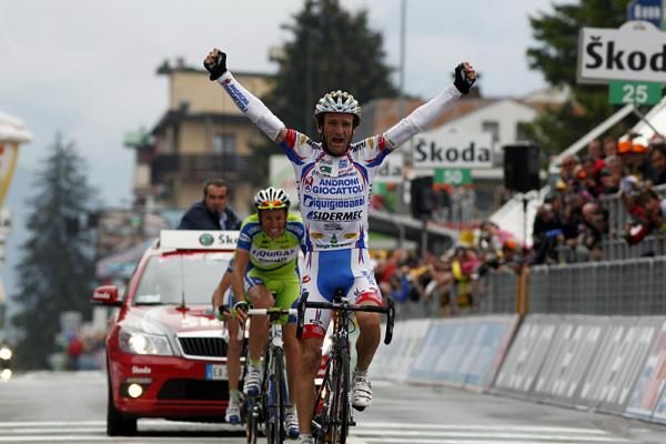 Michele Scarponi (Androni Giocattoli) won a gruelling 19th stage at the Giro.
