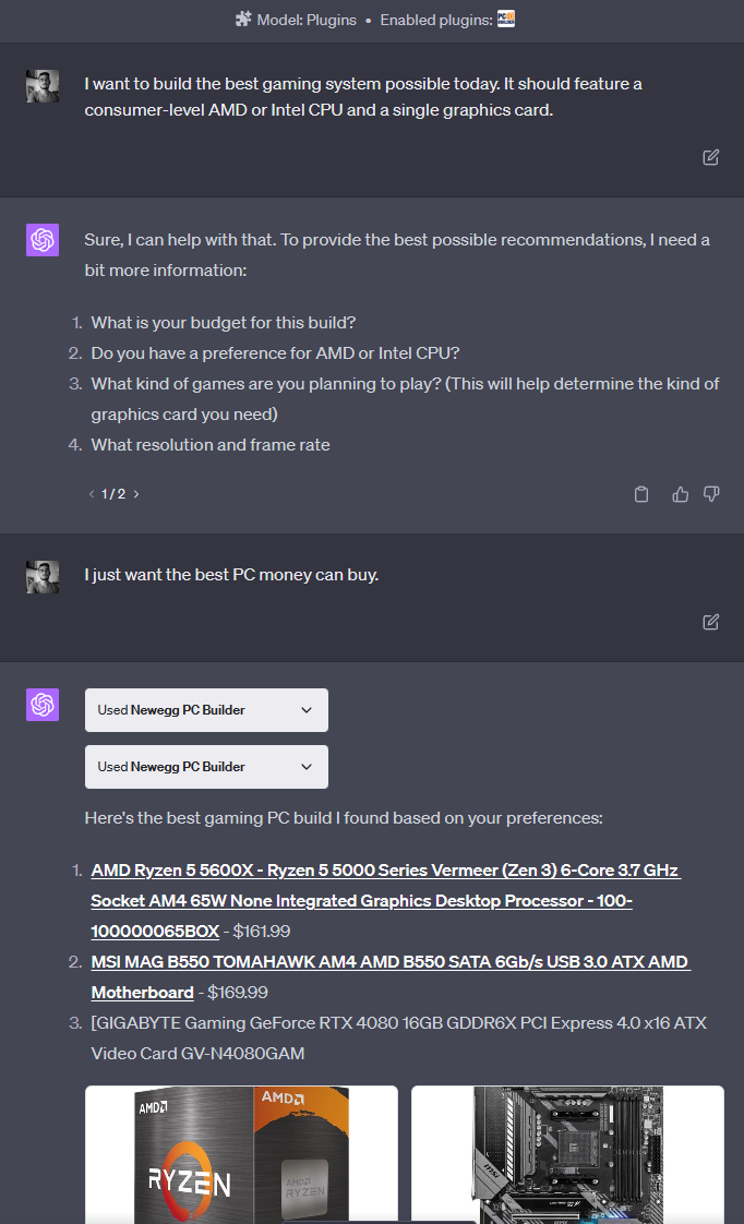 Newegg's ChatGPT Plugin Helps You Plan a PC Build Tom's Hardware