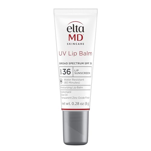 Eltamd Uv Lip Balm Spf Sunscreen, Sunscreen Lip Balm With Spf 30+, Protects Dry Cracked Lips, Transparent Zinc Oxide, 0.28 Tube