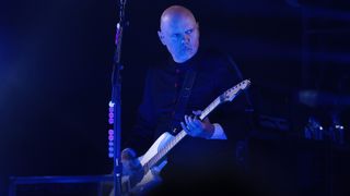 Billy Corgan of the band The Smashing Pumpkins performs during a concert as part of 'The World Is A Vampire Tour' at Coliseo General Ruminahui on November 12, 2024 in Quito, Ecuador