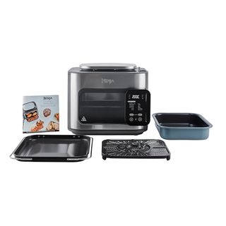 Ninja Combi 12-In-1 Multi-Cooker, Oven & Air Fryer, 12 Cooking Functions, Make 15 Minute* Family-Size Meals, Includes Bake Tray, Pan, & Recipe Guide, Grey, Sfp700uk