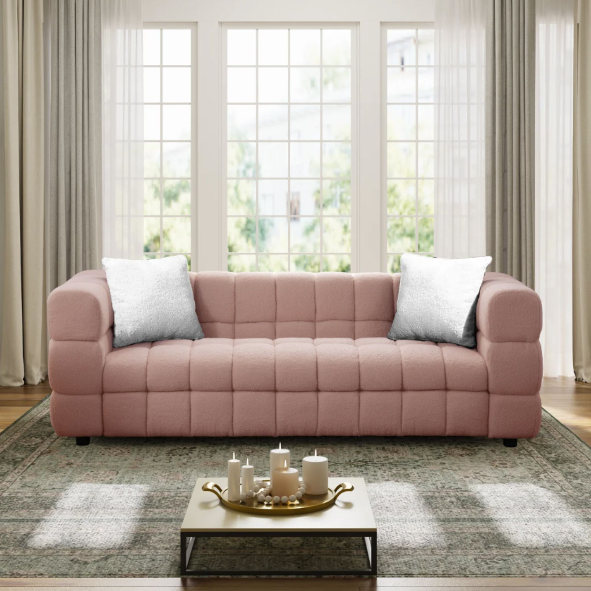 Cordish 81'' Upholstered Sofa With 2 Pillows