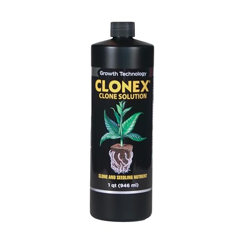 Clonex Clone Solution, Professional-Grade Nutrient Formula for Seedlings, Cuttings, and General Use. Feeds Young Plants, Helps Promote Growth &amp;amp; Rapid Root Development - 1 Quart