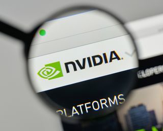 Nvidia website under a magnifying glass