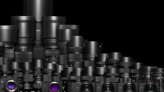 Sigma Product lineup 2022 on a black background under spotlight