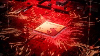 Colorful image of a Qualcomm Snapdragon G3 Gen 3 chip on a motherboard.