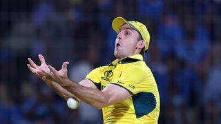 Mitch Marsh of Australia drops a catch ahead of the Australia vs South Africa live stream. 