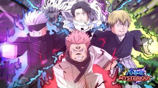 Press shot for Anime Mysterious codes showing four characters surrounded by glowing energy