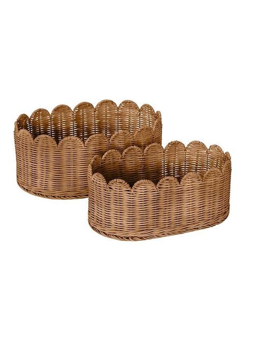 Bebe Bask Premium Scalloped Basket &ndash; Set of 2 