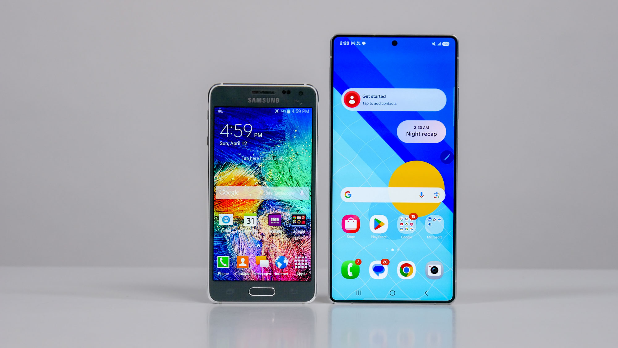 Samsung Galaxy Alpha held in hand.