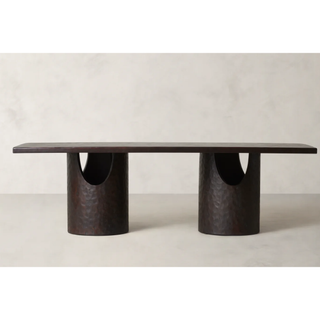 BR Home double pedestal dining table