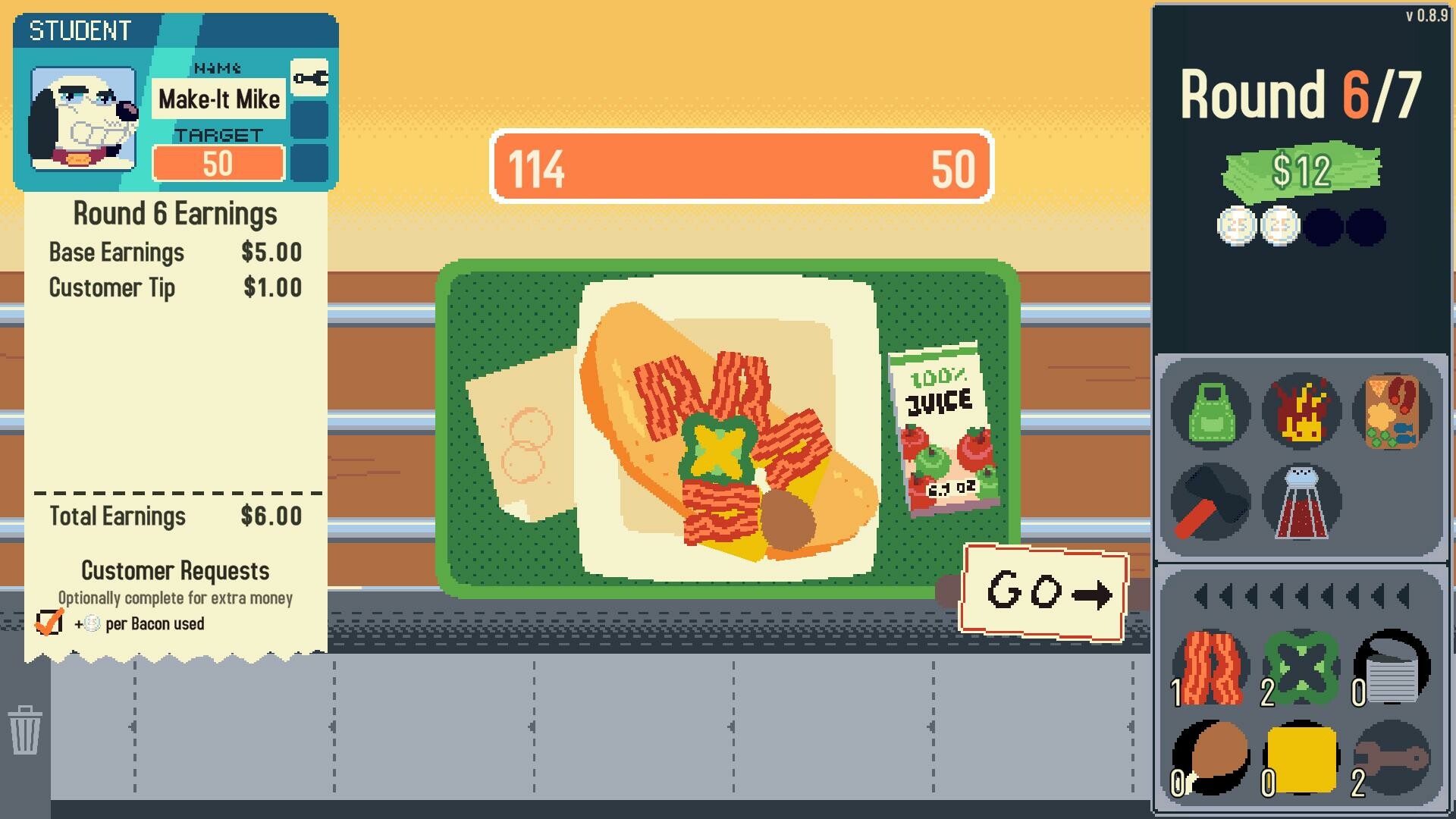 A omelet being assembled for a dog