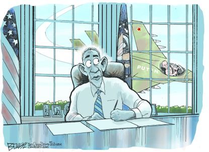 Obama Cartoon U.S. Putin White House