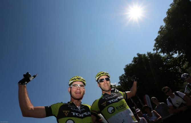 TransAlp stage 8 winners Robert Mennen and Alban Lakata