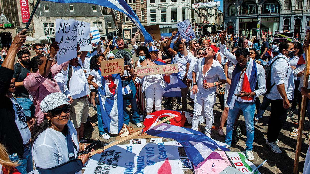 Protesters in Cuba