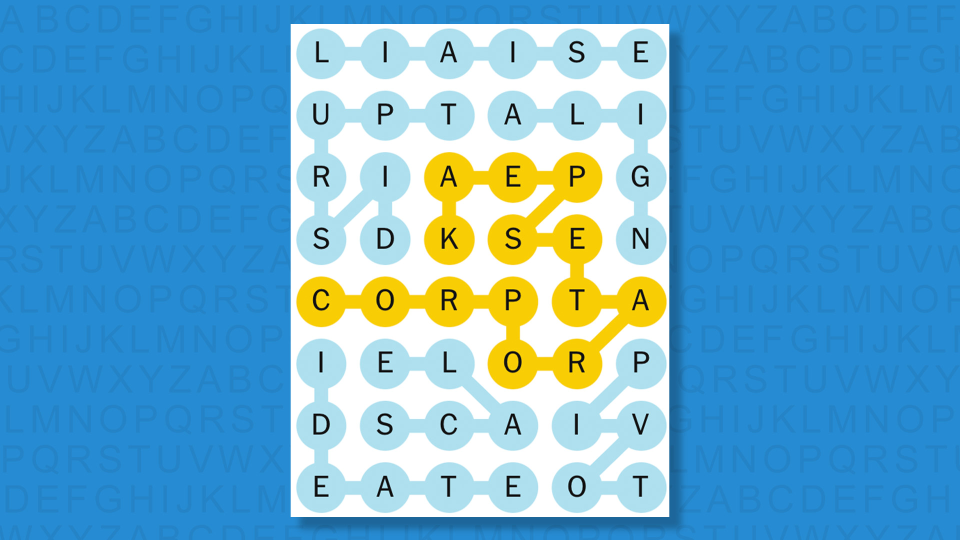 NYT Strands answers for game 628 on a blue background