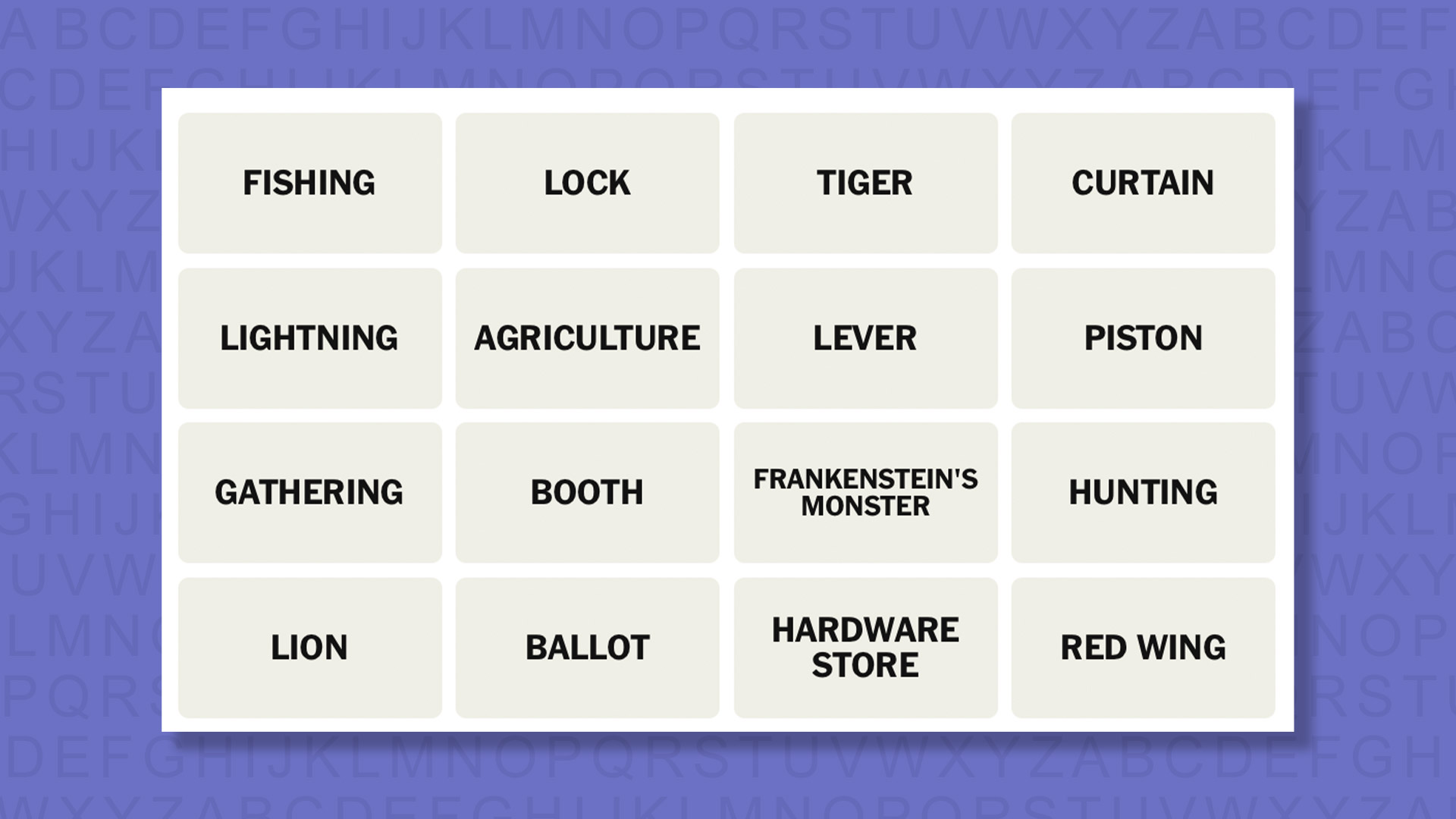 NYT Connections hints for game 1019 on a purple background