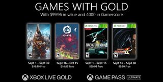 Xbox Games With Gold September 2021