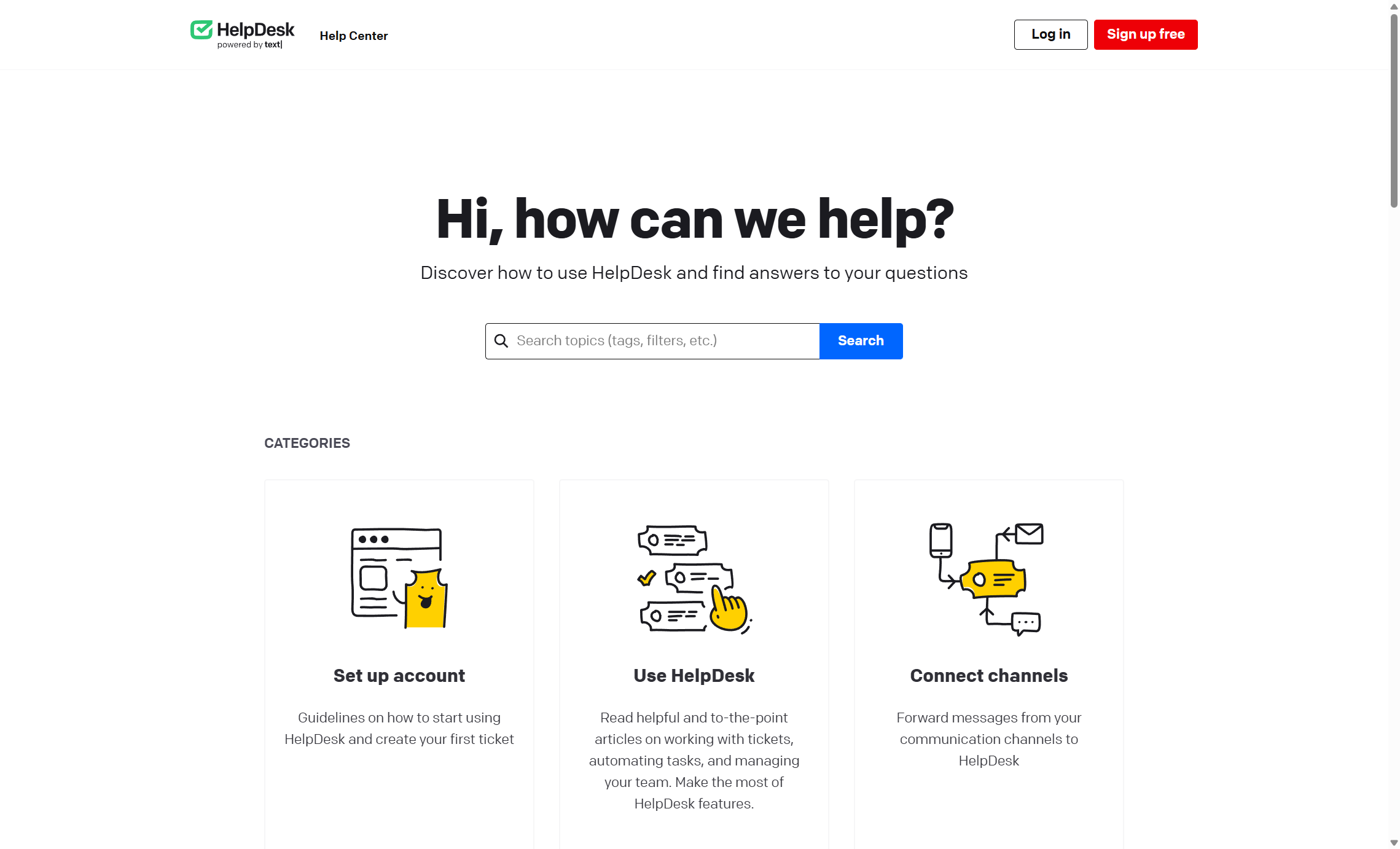 HelpDesk support hub