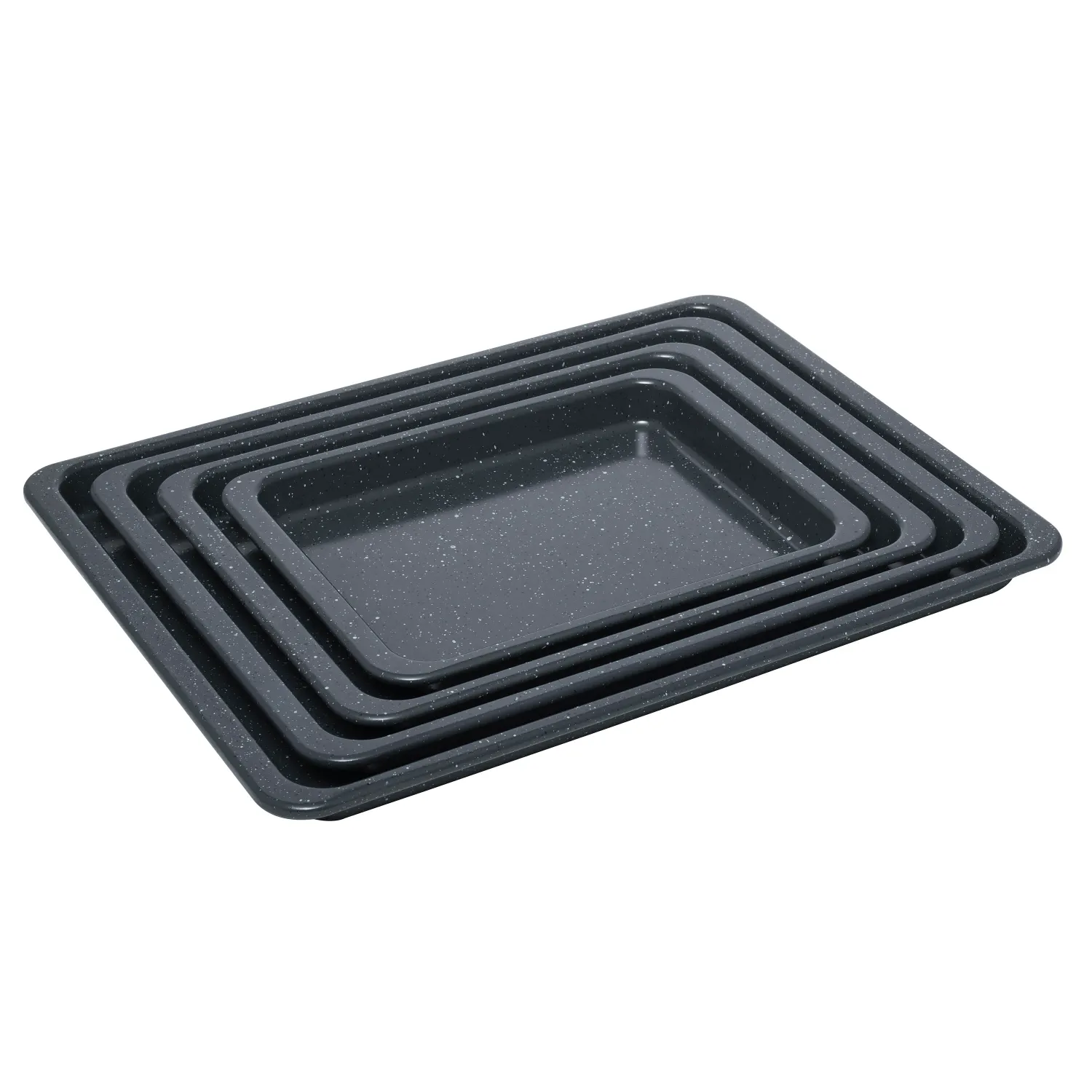 Non-Stick Granite Effect Baking Tray Set 4 Piece