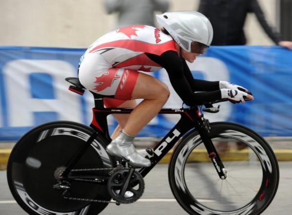Rhae-Christie Shaw set the fastest early time at the UCI road world championships elite women's time trial