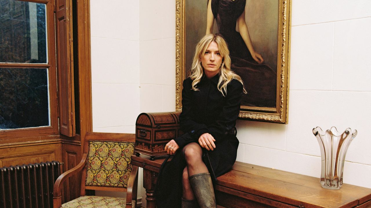 Emerging designer Pauline Leprince, photographed by Cédrine Scheidig, at her family home in Soize, near Paris, with her ‘PM01’ shelving@_pauline.leprince