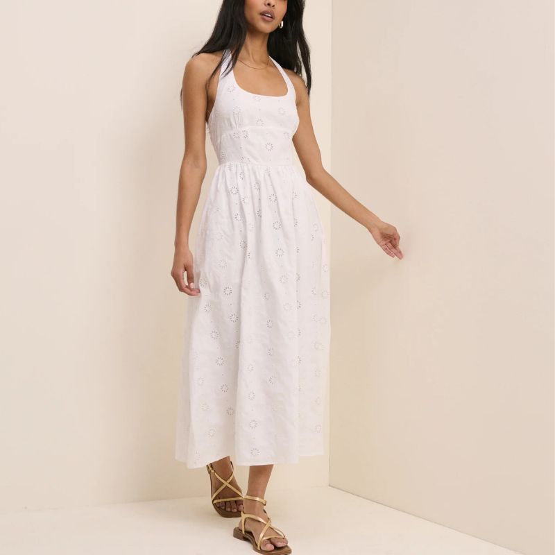 Nobody's child , Broderie Halterneck Hallie Midi Dress